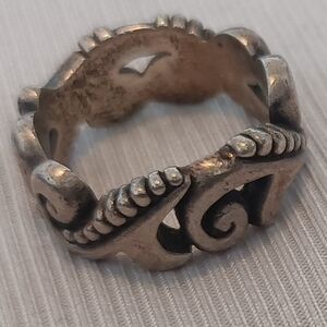 Brighton Silver Ornate Scroll Ring